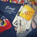 Fringe Talia Sleeveless Collared Knit Stretch Golf Top Navy Peony Floral NWT XS Photo 4