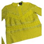 Anthropologie  James‎ Coviello Burnham Eyelet Lace Top Yellow Size Small Photo 8