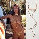 Free People  Katie Leather Shell Choker NWT Layered Necklace Beach Bohemian Surf Photo 1