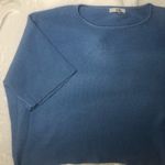 FATE. Blue Shaker Knit Oversized Poncho Elbow Length Sweater Size Small Photo 3