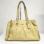 Coach Ashley convertible satchel or shoulder bag in lime green pebble leather Photo 5