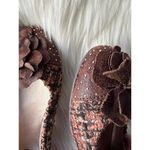 Madden Girl  “Hooray” Women's Brown Tweed Flats with Floral Accent Photo 6