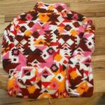 NEW Boho Aztec fleece 1/4 zip long sleeve pull over size XXL junior Orange Photo 4