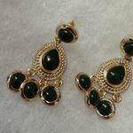 Vintage Green Gold Earrings Photo 2