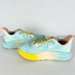 Hoka One One Womens Clifton 10 Running Shoes Size 8.5 Blue Spark White Athletic Photo 2