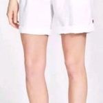 Eileen Fisher Women's White Organic Linen Cuffed Shorts Zip Fly Size 4 Photo 0