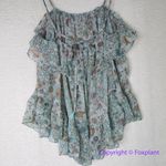 Victoria's Secret New! ruffle babydoll green flowers & metallic thread, size S Photo 6