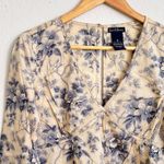 Earl Jean Vintage Blue and White Floral Print Blouse Photo 2