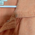 J.Jill Peach Linen Boxy Crop Button Down Jacket Lightweight Large Photo 3