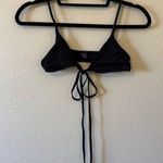 MONDAY SWIMWEAR Black Triangle Wrap Bikini Top Size S Swim Vacation Resort Photo 0