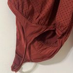 Abercrombie & Fitch One Shoulder Terracotta Polkadot Thong Ruched Bodysuit Sz L Photo 8