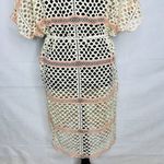 PilyQ  Ivory Coral Natalie Fishnet Cover-Up Dress Size XS/S Rope Sash Belt Photo 11