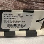 Lele Sadoughi NWT  Lurex Knotted Headband Pink silver Rosado 650 Photo 3