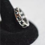 Source Unknown Minimalist Silver Tone Metal Alloy Soild Chain Size 8 Unisex NWOT Ring Photo 2