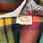 FLORENCE WALSH Vintage Plaid Pleated Wool Kilt Size 14 Red Photo 11