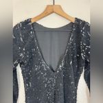 Dress the Population  Lola Velvet Sequin Black Long Sleeve Mini Dress Medium Photo 11