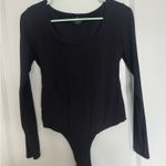 PUMIEY Scoop Neck Longsleeve Bodysuit Black Size L Photo 1
