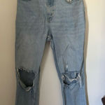 Abercrombie & Fitch Abercrombie the 90s straight ultra high rise distressed curve love jeans size 4S Photo 0