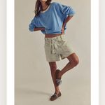 Free People NWT  We The Free Moxie Barrel Shorts - bleached snow - 30 Photo 6