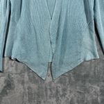 Eileen Fisher  Organic Linen Baby Blue Open-Front Cardigan Sweater Photo 3