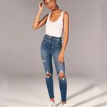 Abercrombie & Fitch Ultra High Rise Super Skinny Distressed Jeans 2/26 Short Photo 9