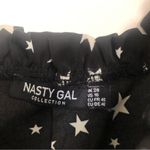 Nasty Gal  Black White Star Print Lace Up Tie Front Ruffle Fit Flare Mini Dress Photo 10
