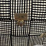 Loredana Vintage Bag Purse Italian Made Woven Gold Accents Straw & Black Photo 3