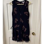 Derek Lam 10 Flowy Crosby Dark Romantic Fairy Cottagecore Ruched Dress Navy Sz 2 Photo 1