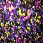 Moda International Size Medium Open Cardigan Shirt Sleeve Black Purple Floral Photo 2