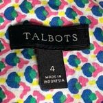 Talbots  Island Patchwork Floral Print Belted Shirt Dress Sz 4 Convertible Sleeve Photo 11