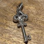 Judith Ripka  Sterling Silver CZ Amethyst Fleur-de-lis Key Enhancer Pendant Photo 0
