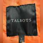 Talbots NWT Genuine Down Puffer Vest Faux Fur Trim Full Zip Coral Women’s Small Photo 2