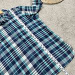 Toad&Co Organic Cotton Indigo Ridge Roll Up Longsleeve Shirt Pullover Plaid L Blue Size L Photo 9