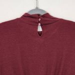 Brea Canyon Oxblood Knit Top NWT XL Cropped Burgundy Top with Cutout Red Photo 4