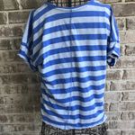 John Lewis Striped Drop Sleeve Cotton Slub T Shirt UK 14 S 10 Lapis Blue… Photo 7