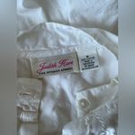 Vintage Judith Hart Cotton Long Sleeve House Gown, Size Medium White Photo 3