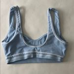 Alo Yoga Alo Airbrush Heart Throb Sports Bra - Seashell Blue White XS Photo 4