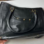 Tory Burch  Black Leather Shoulder Bag with Gold Accents Photo 3