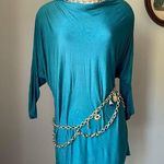 Vintage 1980s teal tunic Photo 0