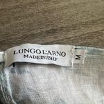 Lungo L’arno Floral Blue and White Dress 100% Linen Size M Photo 4