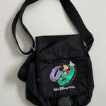 Disney Walt World Crossbody Bag Mickey Mouse Metallic Graphic Logo Black 2009 Photo 0