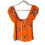Free People  Close to You Floral Burnt Orange Blouse Size Small Photo 1