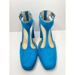 Adrienne Vittadini  Sandals Size 6.5 Blue Poetic Block Heel Ankle Strap Photo 2