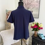 Ralph Lauren  Lauren Active Navy and White Polo Shirt Photo 3