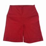 Yogalicious Red High Waisted Pull On Stretch Logo Athletic Bike Short Size M Photo 0