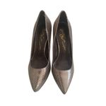 Alice + Olivia  Silver Leather Platform Heels Size 10 / 40 Photo 5