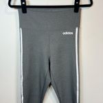 Adidas Womens Climalite Leggings Gray White Stripes Compression Running Sz Small Photo 1