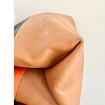 CELINE Soft Calfskin Leather Shoulder Bag & Pouch Set Mellow Orange Black Photo 10