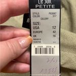 Le Suit  Petite Blazer Suit Jacket Size 12P Celery Business Professional New Photo 6