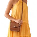 Fossil  Ainsley Small Flap Crossbody handbag Medium Brown Leather NWT $195 Photo 2